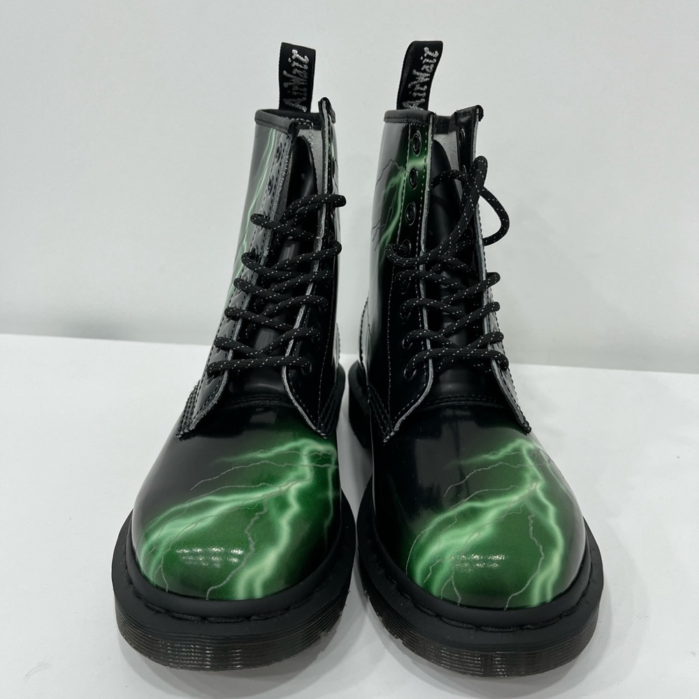 DR. MARTENS 1460 FLASH SMOOTH LEATHER BOOTS HALLOWEEN LIGHTNING SIZE 5 - Picture 3 of 6